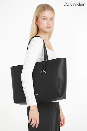 Calvin Klein Medium Black LOGOper Bag (N44154) | £150