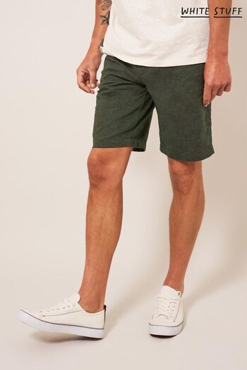 White Stuff Green Linen Blend Shorts (N44172) | £45