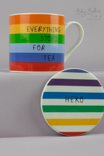Belly Button Designs Rainbow Hero Mug & Coaster Set (N44252) | £18