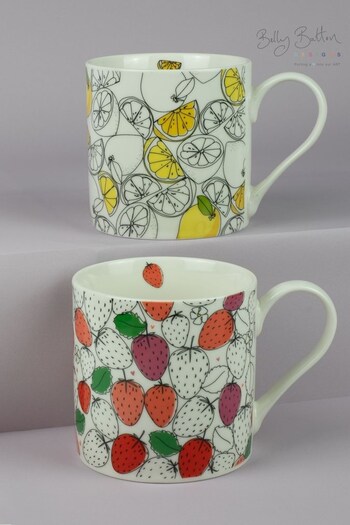 Belly Button Designs Lemon & Strawberry 2 Mug Set (N44266) | £24