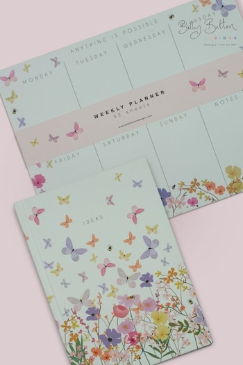 Belly Button Designs Meadow A5 Notebook & Weekly Planner Set (N44285) | £18