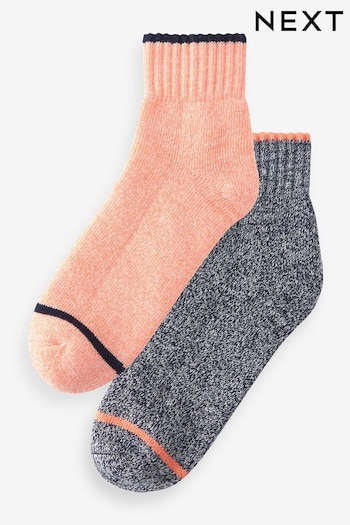 Navy/Pink Welly Ankle Socks 2 Pack (N44387) | £12