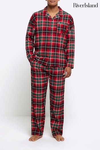 River Island Red Check Pyjamas Set (N44406) | £25
