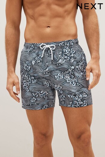 Blue Wave Printed Swim Shorts (N44445) | £18