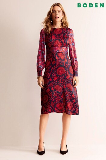 Boden Blue Pipe Detail Midi Dress (N44448) | £140