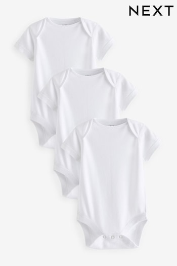 White Kind To Skin Baby Bodysuits 3 Pack (N44472) | £12 - £14