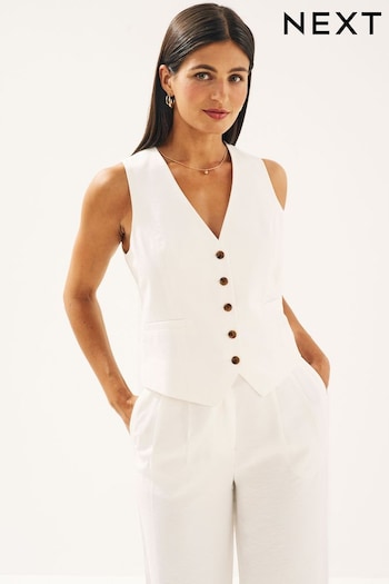 White Tailored Waistcoat (N44480) | £39