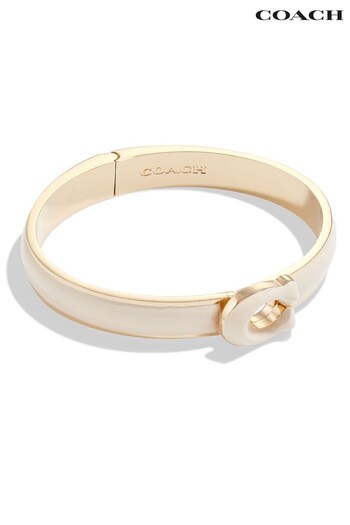 COACH Gold Tone Signature Tabby Bangle Bracelet (N44544) | £125