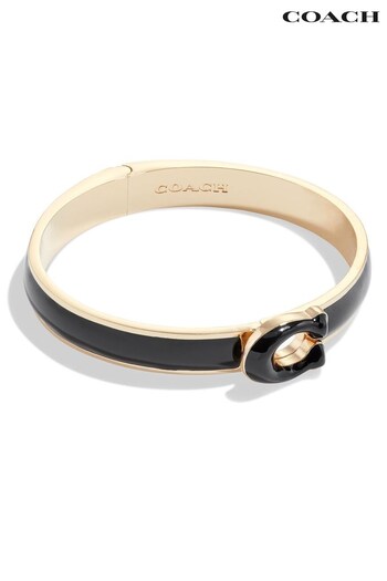 COACH Gold Tone Signature Tabby Bangle Bracelet (N44545) | £125