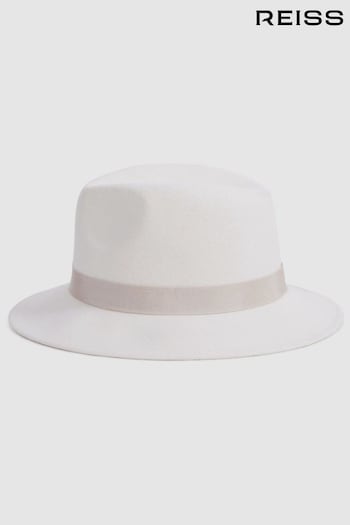 Reiss Ivory Ally Wool Fedora Hat (N44709) | £68