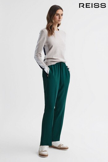 Reiss Teal Hailey Tapered Pull On Trousers (N44723) | £98
