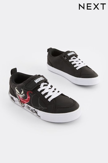 Black Venom Touch Fastening Elastic Lace Trainers (N44774) | £22 - £29