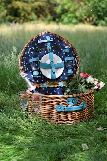 Beau And Elliot Heart Shaped Filled Picnic Basket For 2 (N44789) | £100