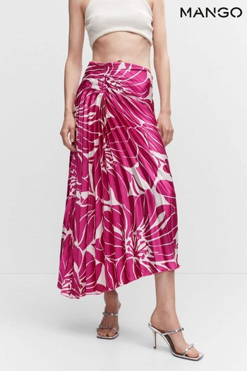Mango Satin Pleated Skirt (N44870) | £50