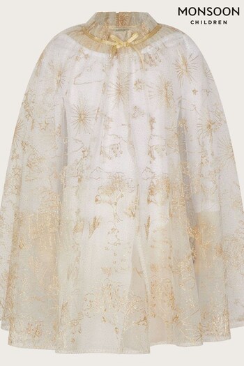 Monsoon Gold Land of Wonder Embroidered Long Cape Blouse (N44888) | £50 - £60