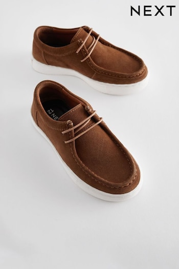 Tan Brown Contrast Sole Lace Up Shoes (N44900) | £26 - £36