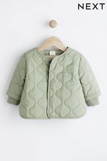 Sage Green Baby Quilted Jacket (0mths-2yrs) (N44911) | £20 - £22