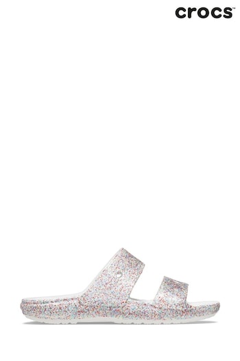 Crocs Silver Classic Sprinkles Sandals (N45023) | £30