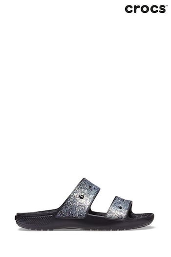 Crocs Classic Glitter Black Sandals (N45026) | £30