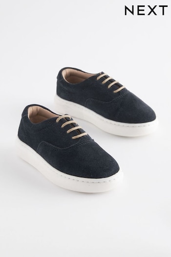 Navy Smart Leather Lace-Up Shoes Women (N45107) | £24 - £28