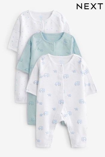 Blue Premature Baby Sleepsuits 3 Pack (0-0mths) (N45114) | £18
