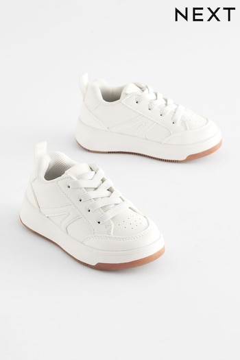 White Elastic Lace Trainers (N45362) | £18 - £20