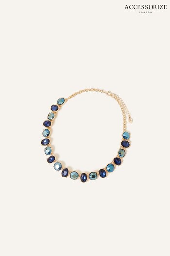 Accessorize Blue Eclectic Stone Collar Necklace (N45503) | £16