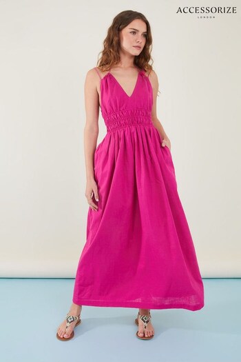 Accessorize Pink Plain Strappy Sundress (N45529) | £50