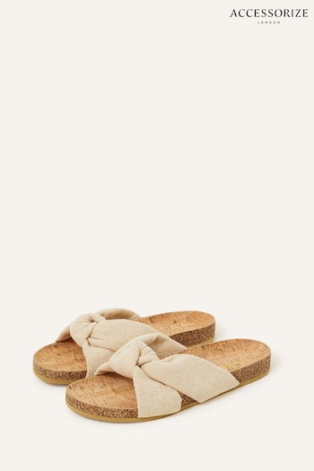 Accessorize Natural Knotted Footbed Sandals (N45542) | £35