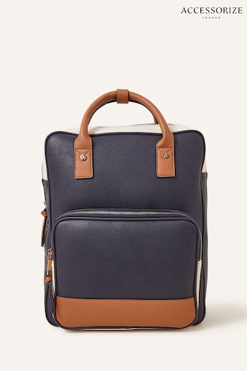 Accessorize Pocket Top Handle Blue Backpack (N45560) | £42