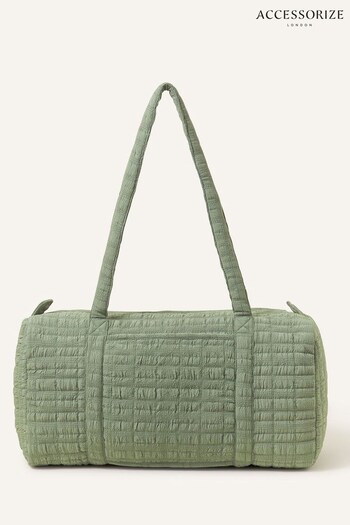 Accessorize Green Seersucker Weekend Bag (N45593) | £40