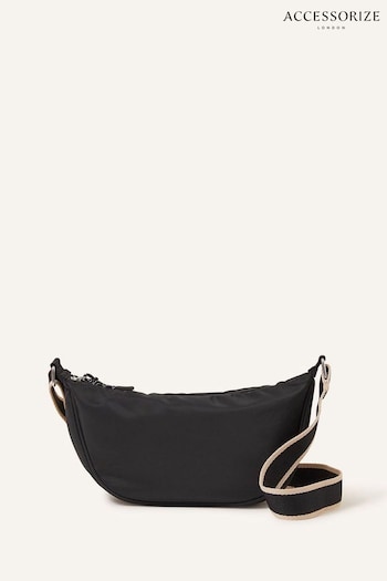 Accessorize Sling Cross Body lack Bag in Recycled Nylon (N45623) | £25