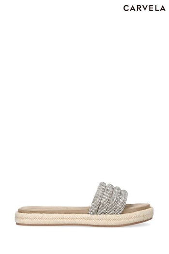 Carvela Silver Spirit Flatform Sandals (N45705) | £129