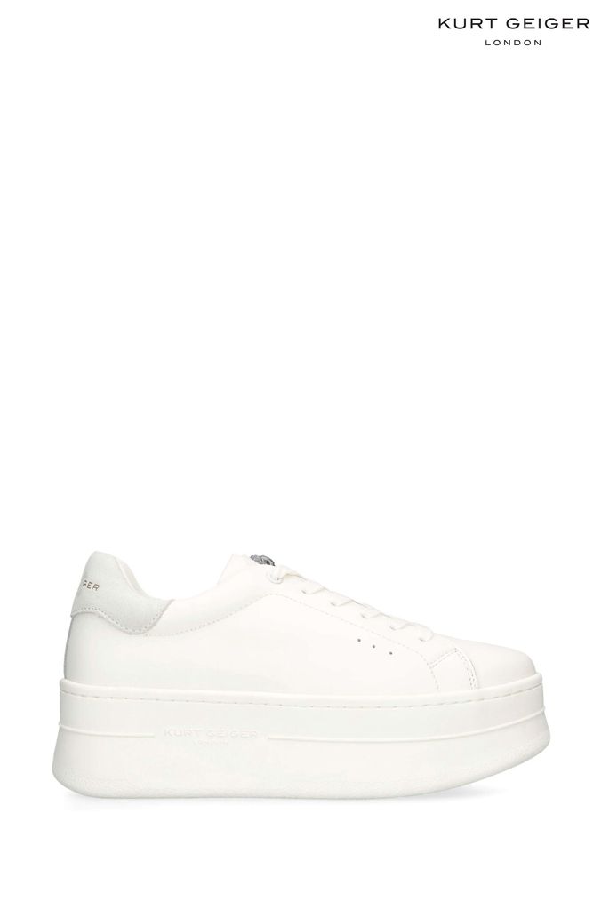 Womens white trainers kurt geiger 2025