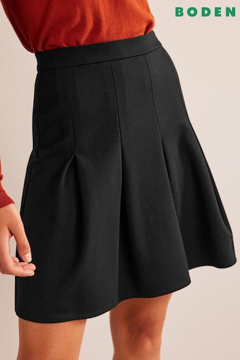 Boden Black Flippy Ponte Mini Skirt (N45769) | £75