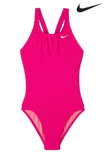 Nike cartoon Pink Nike cartoon Swim Hydrastrong Solid Swimsuit (N45846) | £27
