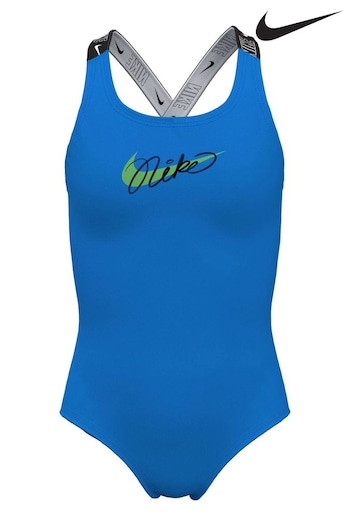 Nike Blue classics Nike Swim Logo Tape Swimsuit (N45869) | £26