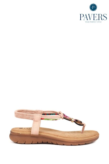 Pavers Pink Toe Post Sandals (N45916) | £30