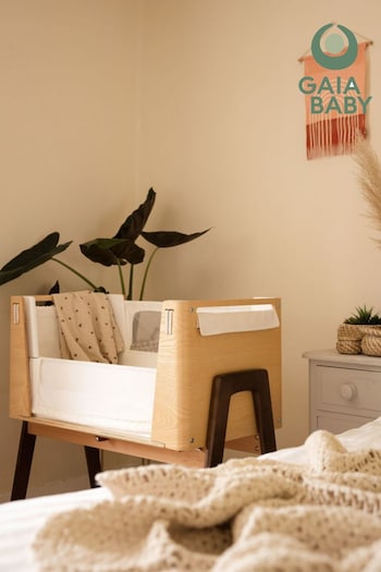 Gaia Baby Natural Hera Bedside Crib (N45918) | £300