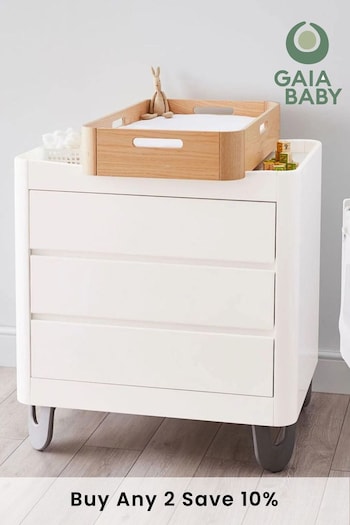 Gaia Baby White Serena Dresser (N45922) | £500