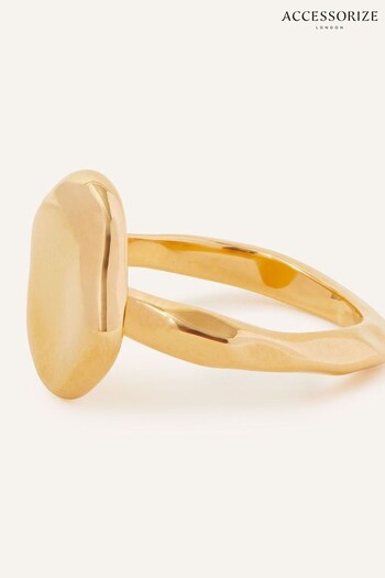 Accessorize Gold Tone 14ct Organic Shape Ring (N45941) | £18