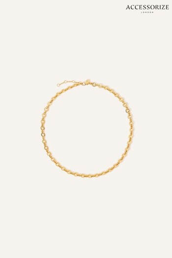 Accessorize Gold Tone 14ct Plated Sun Chunky Chain Necklace (N45962) | £28
