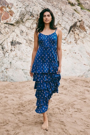 Laura Ashley Blue Tiered Maxi Dress (N46140) | £85