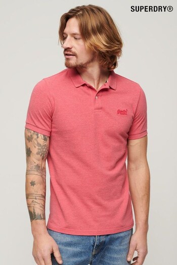 Superdry Pink Marl Classic Pique Perry Polo Shirt (N46240) | £40