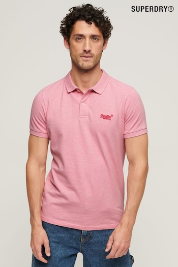 Superdry Light Pink Marl Classic Pique Polo Shirt (N46294) | £40