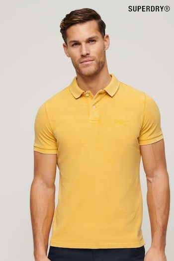 Superdry Yellow Vint Destroy Polo Shirt (N46333) | £40