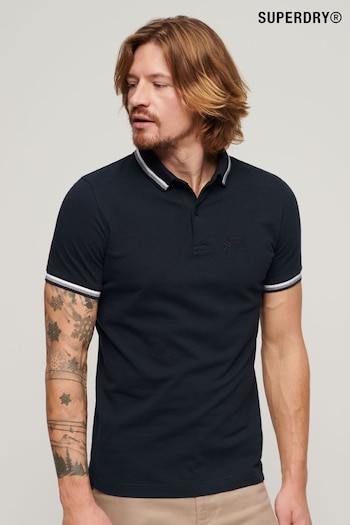 Superdry Blue Sportswear Relaxed Tipped Polo Shirt (N46373) | £40