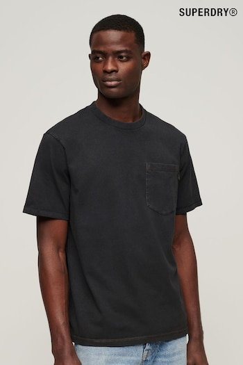 Superdry Black Contrast Stitch Pocket T-Shirt (N46383) | £27