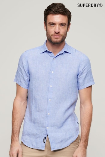 Superdry Blue Studios Casual Linen Short Sleeved Shirt (N46401) | £55
