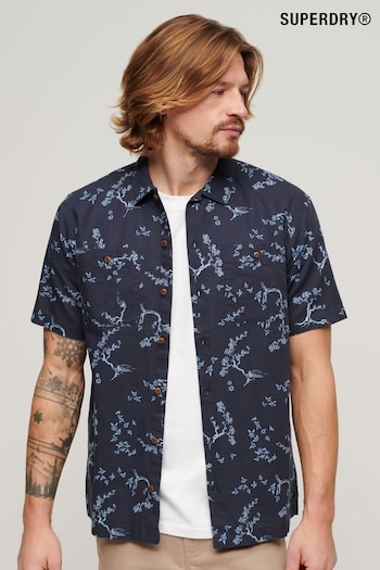 Superdry Blue Short Sleeved Beach Shirt (N46452) | £45